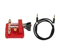 CHICIRIS Llave de Código Morse con Doble Paleta, Tamaño Portátil (Dark Red) | Compuesto de fibra de carbono, Contactos de plata estables, Uso en interiores y exteriores.