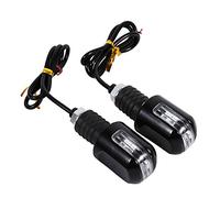 CHICIRIS Luz de Señal de Giro del Extremo del Manillar de la Motocicleta | Ajuste Universal para Manillares de 18 Mm a 22 Mm, Carcasa de Metal Resistente, Resistente Al Agua, bajo Consumo de Energía
