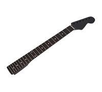 CHICIRIS Mástil de Guitarra Eléctrica de 22 Trastes, Mástil de Guitarra de Arce Negro con Diapasón de Palisandro, Alma Integrada, Orificios de Afinador de 10 Mm para Reparación de Reemplazo, Músicos