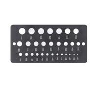 CHICIRIS Medidor de Brocas, 29 Orificios, 1/16 a 1/2 Pulgadas, Comprobador de Tamaño de Brocas de Acero Inoxidable con Escala Imperial Métrica Dual, para Helicoidales sin Marcar