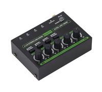 CHICIRIS Mezclador de Sonido Estéreo de 4 Canales, Mini Mezclador de de Entrada y Salida de 6,35 Mm de bajo Ruido con Alimentación Tipo C DC 5 V, para Dispositivos de Teclado y Grabación (Enchufe de