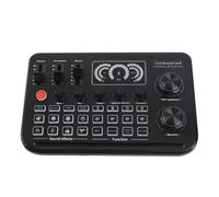 CHICIRIS Mezclador de Tarjetas de Sonido, Tarjeta de Sonido en Vivo y Tablero de Interfaz de para Transmisión, Podcasting, Juegos, Grabación, 2 Canales con Salida de Canal Doble de 44.1kHz de