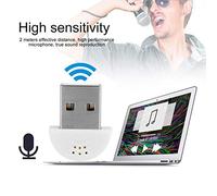 CHICIRIS Micrófono de idioma portátil con estudio USB de alta sensibilidad para computadora -PC, reducción de ruido -adaptador de micrófono para Skype/portátil, Plug and Play (blanco)