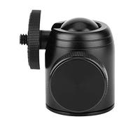 CHICIRIS Mini Cabezal de Bola Giratorio de 360° Duradero para Cámara SLR, Grabación de Vídeo Panorámico, Aleación de Aluminio Portátil Negro 1 Pieza