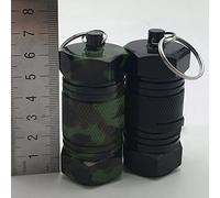 CHICIRIS Mini Pastillero Portátil de Aleación de Aluminio, Llavero Impermeable, Contenedor de Medicina para Viajes, Almacenamiento Esencial con Diseño Bonito (BLACK)