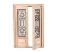 CHICIRIS Mini Puerta de Casa de Muñecas, Spark Imagination, Puerta de Madera de Mano de Obra Fina para Casa de Muñecas 1/12, con Materiales Seguros, la Seguridad Es lo Primero, Hermoso Diseño