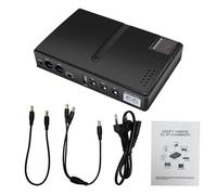 CHICIRIS Mini UPS de Respaldo de Batería, 15V 24V PoE 5V 9V 12V 18W Fuente de Alimentación Ininterrumpida Portátil con de Monitoreo Inteligente para Cámara de Módem Enrutador (Enchufe de la UE)