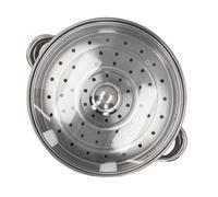 CHICIRIS Olla Vaporera de Acero Inoxidable de 28 Cm, Ergonómico, Olla de Cocina de 2 Capas para Cocina Casera, Duradera y Resistente Al Calor, 1110 G