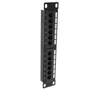 CHICIRIS Panel de Parcheo CAT6 UTP, Panel de Conexión RJ45 de 12 Puertos, Montaje en Pared for Redes