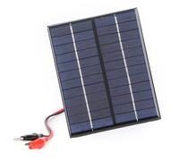 CHICIRIS Panel Solar de Silicio Policristalino de 2W 12V, Cargador Exterior Portátil Ligero con Clip, para Fuente de Alimentación de Emergencia DIY Camping