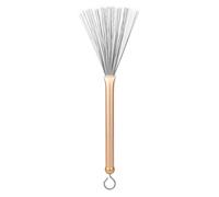 CHICIRIS Paquete de 2 Cepillos de Tambor Retráctiles, Cepillo de Alambre de Acero para Caja de Jazz, Juego de Tambor, Estudiantes Principiantes, Palos de Práctica de Percusión Portátiles (M02511 Oro)