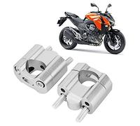 CHICIRIS Par de Abrazaderas de Montaje en Manillar Adaptador Elevador Aleación de Aluminio CNC 22 Mm/28 Mm 1/8 pulg. 7/8 pulg. para Alta Resistencia, para Entusiastas de la Motocicleta, 2 (Silver)