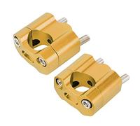 CHICIRIS Par de Abrazaderas de Montaje en Manillar Adaptador Elevador Aleación de Aluminio CNC 22 Mm/28 Mm 1/8 pulg. 7/8 pulg. para Alta Resistencia, para Entusiastas de la Motocicleta, 2 (Dorado)
