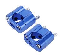 CHICIRIS Par de Abrazaderas de Montaje en Manillar Adaptador Elevador Aleación de Aluminio CNC 22 Mm/28 Mm 1/8 pulg. 7/8 pulg. para Alta Resistencia, para Entusiastas de la Motocicleta, 2 (Blue)