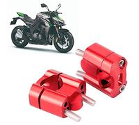CHICIRIS Par de Abrazaderas de Montaje en Manillar Adaptador Elevador Aleación de Aluminio CNC 22 Mm/28 Mm 1/8 pulg. 7/8 pulg. para Alta Resistencia, para Entusiastas de la Motocicleta, 2 (Rojo)