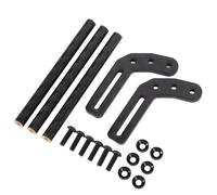 CHICIRIS Parachoques delantero de coche RC de 75 mm de ancho para SCX10 LCG 1/10 escala RC Crawler con ángulo de aproximación curvado Diseño Estructura interna reforzada Fibra de carbono negro