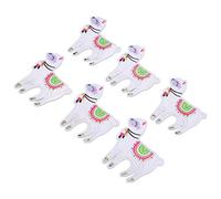 CHICIRIS Parches Termoadhesivos DIY para Baby Shower, Bonitos Parches Bordados con Diseño de Alpaca para Ropa y Bolsos, 6 de Algodón, 8 X 9,3 Cm