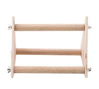 CHICIRIS Parque Infantil De Pie para Loros Soporte De Percha De Madera Duradera para Alivio del Estrés Adecuado para Pájaros Color Madera 7,9 * 5,9 Pulgadas