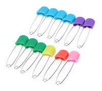 CHICIRIS Pasadores para Pañales en Varios Colores, Bloqueo de Seguridad para Pasadores de Pañales de Tela para Uso Doméstico, Acero Inoxidable Resistente con Sujetadores de Seguridad de Plástico,