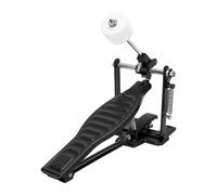CHICIRIS Pedal de Bombo Simple, Acero de Transmisión Reversible con Bloqueo | Batidor de fieltro de tensión de resorte ajustable para percusión manual de cajón de ataque cálido, fijador de marco