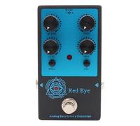 CHICIRIS Pedal de Distorsión de bajo Circuitos de Distorsión Dual de Aluminio Pedal de Efecto de Guitarra con Perillas de Nivel y Mezcla 9 V CC Conformación de Tono Compacto para Bajistas Practican