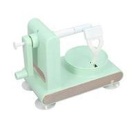 CHICIRIS Pelador de Manzanas con Manivela, Pelador de Frutas Multifuncional Seguro y Eficiente para Uso Doméstico, Material de Acero Inoxidable ABS de Primera Calidad (verde claro)