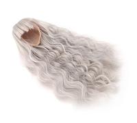 CHICIRIS Peluca de Muñeca Larga y Rizada para Manualidades, Volumen de Cabello Más Completo, Ternura a la Moda para Muñecas de 7,3 a 8,3 Pulgadas, Textura Suave para un Ajuste (Gris Plata)
