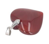 CHICIRIS Piedra del Chakra del Corazón Potente Cristal Curativo Natural para el Equilibrio Energético - Amuleto para la Suerte y la Seguridad - Decoración Portátil Compacta - 1 Unidad (Ágata Roja)