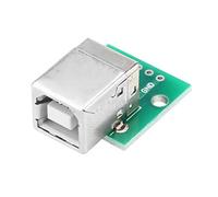 CHICIRIS Placa adaptadora USB tipo B hembra a DIP de 4 pines de 2,54 mm de paso para fuente de alimentación USB, 10 placas DIP para diseño de placa de pan