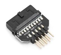 CHICIRIS Placa base USB 3.0 de 19 pines a USB 2.0 de 9 pines, conector de placa frontal de plástico para fácil instalación de la carcasa para entusiastas de la PC (modelo H23B)