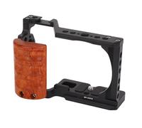 CHICIRIS Plataforma Estabilizador de Jaula de Cámara de Aleación de Aluminio con de Madera para ZV E10, Ideal para Camarógrafos y Creadores de Contenido