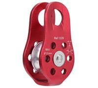 CHICIRIS Polea de Escalada 20KN, Polea Lateral Fija de Aluminio de Aviación con Rodamientos de Bolas para Escalada en Roca y Montañismo (rojo)