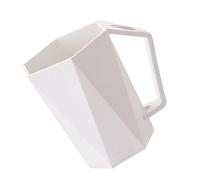 CHICIRIS Portacepillos de Dientes Geométrico Taza de Cepillo de Dientes Elegante para Decoración de Baño Plástico Hexagonal 1 Unidad (White)