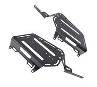 CHICIRIS Portaequipajes Lateral para Motocicleta, Estante de Almacenamiento Lateral de Aluminio con Recubrimiento en Polvo Negro, Soporte de Carga Fuerte, Orificios de Montaje M8, Espacio Libre para