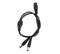 CHICIRIS Potente Divisor de Cable Adaptador para Cámara CCTV, Rentable Divisor de Cable de Alimentación de 1 a 4 para Tiras de Luz LED, Adecuado para Sistemas de Cámaras de Seguridad (1 a 2)