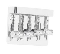 CHICIRIS Puente para bajo Eléctrico de 4 Cuerdas, Placa Base Gruesa y Pesada con Cordal de Cuerda Resistente, Llave Hexagonal Incluida, para bajo Estilo P Bass J (SILVER)