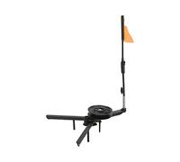 CHICIRIS Punta para Pesca en Hielo, ABS Plegable para Pesca en Hielo con Carrete, Base Triangular, Alerta de Bandera Naranja, Accesorio de de Invierno Manos Libres para Pescadores de Al Aire