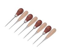 CHICIRIS Punzón de Cuero Herramienta Multifunción de Ahorro de Esfuerzo de Acero Inoxidable para Bricolaje 8 Piezas de Madera para Costura de Zapatos de Cuero