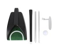 CHICIRIS Putter Putter Conjunto con Retorno de Bola Automática para Práctica Eficiente Eje de Aleación de Aluminio Ergonómico TPE Grip PU Bolsa de Cuero