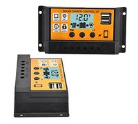 CHICIRIS Regulador Eficiente de Panel Solar de Controlador de Carga Inteligente PWM de 3 Etapas para la Industria del Hogar (10A)
