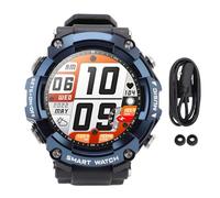 CHICIRIS Reloj Inteligente, 2 en 1 con Auriculares Estéreo Inalámbricos a 1,52 Pulgadas Pantalla NFC MP3 Music Recording Storage Voice Watchings For Man (Blue)