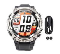 CHICIRIS Reloj Inteligente, 2 en 1 con Auriculares Estéreo Inalámbricos a 1,52 Pulgadas Pantalla NFC MP3 Music Recording Storage Voice Watchings For Man (Silver)