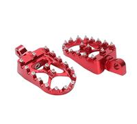 CHICIRIS Reposapiés Ancho CNC, Reposapiés Giratorios de Aleación de Aluminio de 360 grados con Diseño de Puente X para un Mejor Agarre, Reemplazo para Bobber Iron 883 MX650 (rojo)