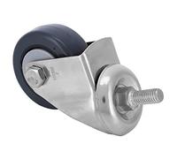 CHICIRIS Ruedas Carros Ruedas Soporte de Acero Inoxidable 304 Servicio Pesado de 2 Pulgadas para Carros de Logística Antideslizante Gris