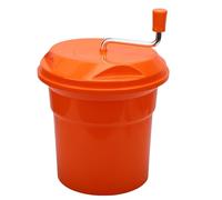 CHICIRIS Secador de Ensalada Manual de Gran Capacidad 12L con de Frenos para Uso Doméstico y Comercial Naranja Secador de Verduras Manual
