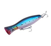CHICIRIS Señuelos Popper de 12 Cm, Señuelos Duros con Anzuelo Triple de Acero Al Carbono, 50 G, Ojo 3D, Peso Incorporado y Cuentas para Pescadores de Superficie Que Usan Cebos Swimbait (#1)