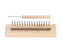 CHICIRIS Silla Web de Tejido de Madera Simplemente para Aprender Herramientas de Aprendizaje para Varios Proyectos de Tejido de Actividad de Interacción entre e Hijos para Adultos y Acero