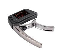 CHICIRIS Sintonizador Capo de guitarra de aleación de zinc, diseño de metal intercambiable rápido con una sola mano, oro o bronce, con pantalla LCD, alta sensibilidad +/- 0.5 Cent Precisión, para