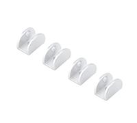 CHICIRIS Soporte de Abrazadera de Vidrio de Aluminio Espacial de 4 Piezas, de Fijación Resistente sin Taladro con Tornillo de Retención Antideslizante, para (Trompeta semicircular [abrazadera