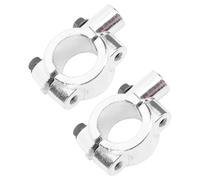 CHICIRIS Soporte de Espejo para Manillar de Motocicleta de 2 Piezas, Adaptador de Abrazadera de Soporte de Espejo Retrovisor de Rosca de 22 Mm con Aleación de Aluminio de Alta (Plata M10)